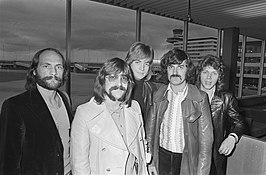 The Moody Blues in 1970, v.l.n.r.: Mike Pinder, Graeme Edge, Justin Hayward, Ray Thomas en John Lodge