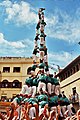 Tres de deu amb folre i manilles par les Castellers de Vilafranca.