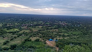 Umgebung von Bagan von der Spitze einer Pagode aus festgehalten