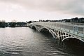 Chepstow Bridge ved meget høj højvande.