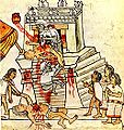 Sacrifice humain aztèque (codex Magliabechiano).