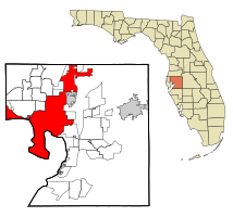 Location in Hillsborough County and the state of Florida