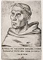 Portrait of Martin Luther as an Augustinian monk label QS:Len,"Portrait of Martin Luther as an Augustinian monk" label QS:Lpl,"Portret Marcina Lutra jako augustiańskiego mnicha" 1520, موزه بریتانیا, لندن