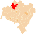 Lage des Landkreises Polkowice in der Woiwodschaft Niederschlesien