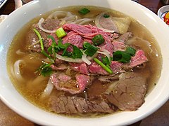 Vietnamese phở, commonly served as lunch