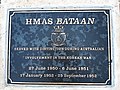 Thumbnail for File:Rockingham Naval Memorial Park, Commemorative plaque for HMAS Bataan (I91), March 2020.jpg