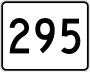 Route 295 marker