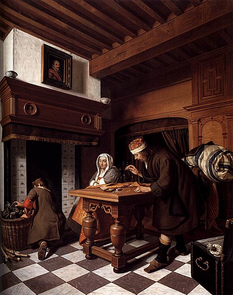 File:Man, Cornelis de - A Man Weighing Gold - c. 1670.jpg