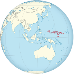 Localização dos/da Estados Federados da Micronésia