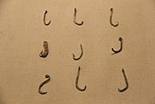 Gò Mun culture bronze fishhooks