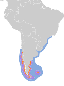 Utbreiinga av magellanpingvin