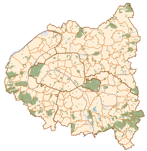 A map of Paris with the venues marked