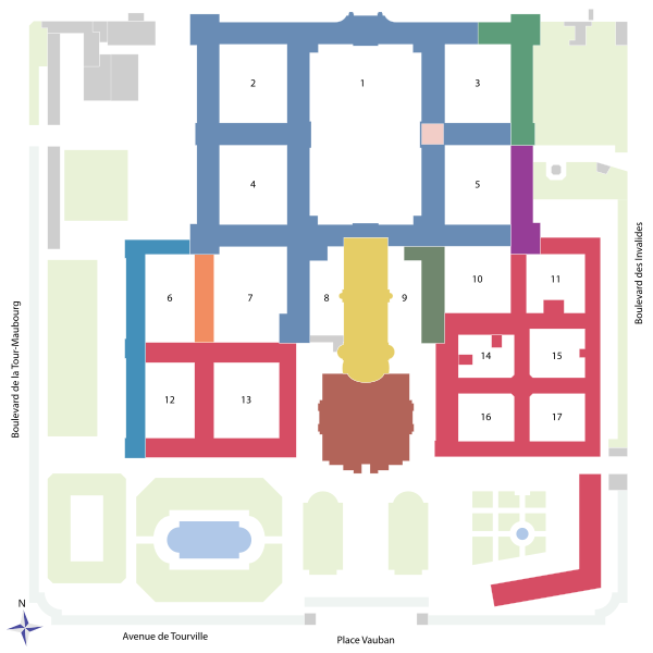 -y plan de l'Hôtel des Invalides