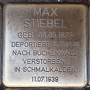 Stein des Gedenkens in Schmalkalden Stiller Gasse 4 Max Stiebel.jpg