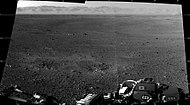 The rim and floor of Gale as viewed by Curiosity (August 9, 2012)