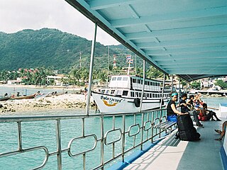 Ships at the pier of Haad Rin, Koh Phangan