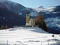 Kirche St. Maria mit Piz Beverin