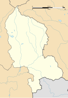 Mapa konturowa Territoire de Belfort, blisko centrum u góry znajduje się punkt z opisem „Bourg-sous-Châtelet”