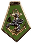 Insigne de la 4e compagnie de combat. Il date de 1984 à l'époque 4e escadron lors de l'opération Manta 2.