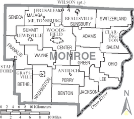 Kaart van Monroe County