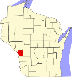 Map of Wisconsin highlighting La Crosse County