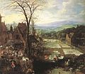 Flemish Market and Washing Place by Joos de Momper, first half 17th century