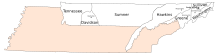 Map of the Southwest Territory in 1790