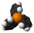 Kalottenmodell des Triphenylphosphans.