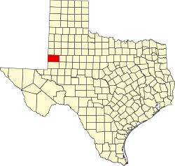 Gaines County na mapě Texasu