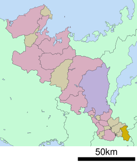 南山城村位置図