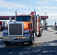 Peterbilt 389, left front view