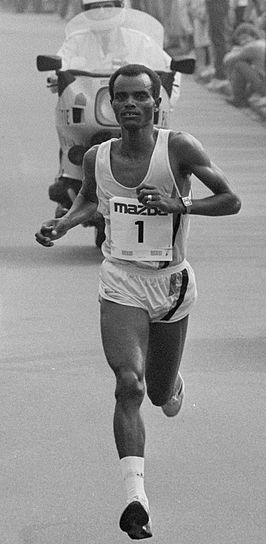 Belayneh Densamo wint de marathon van Rotterdam in 1987