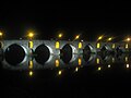 Vista nocturna del Puente de Piedra.