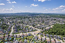 Aerial view of Sainte-Marthe-sur-le-Lac