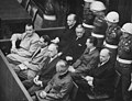 Image 10The defendants sitting in the dock during the Nuremberg Trials