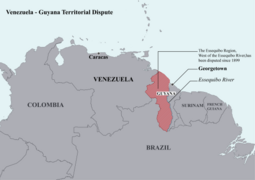 Guyana Venezuela border controversy map.png