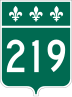 Route 219 marker