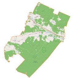 Mapa konturowa gminy Bliżyn, blisko centrum po prawej na dole znajduje się punkt z opisem „Dalejów”