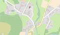 Centre du village en 2015 (source OpenStreetMap).