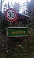 Town sign of Tempelberg, Neu Wulmstorf