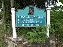 Virgin Gorda, British Virgin Islands — Directional road signs.JPG