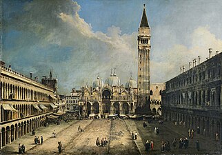 Plaza de San Marcos en Venecia, hacia 1723-1724. Museo Thyssen-Bornemisza, Madrid.[14]​