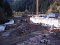 Construction of the new weir by Bruckhäusl Power Station at the exit of the Itter Gorge (end Oct 2010).