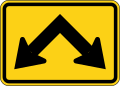 W16-07aP Dual Downward Diagonal Arrow (plaque)
