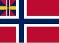 Bandiera della Norvegia dal 1844 al 1899.