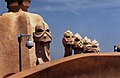 Chimneys of Casa Milá, by Antonio Gaudí in Barcelona, Spain.