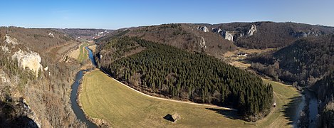 Panorama vom Knopfmacherfelsen