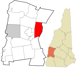 Location in Sullivan County and the state of New Hampshire.