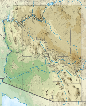 Map showing the location of Walnut Canyon National Monument