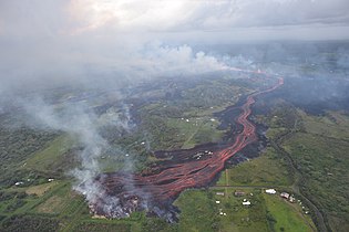 Lava emerges from the elongated fissure 16–20